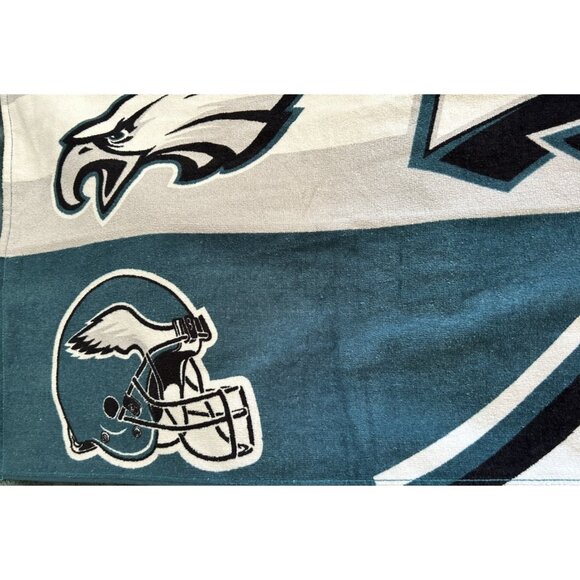 Vintage 90s Philadelphia Eagles Beach Towel 58” x 28” NFL Football McArthur - Picture 2 of 11